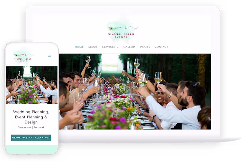 Cover image for Nicole Issler Events - event planner website