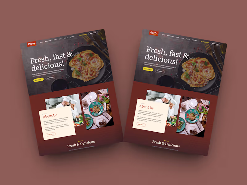 Cover image for RESTUARANT WEBSITE | SHOPIFY WEBSITE