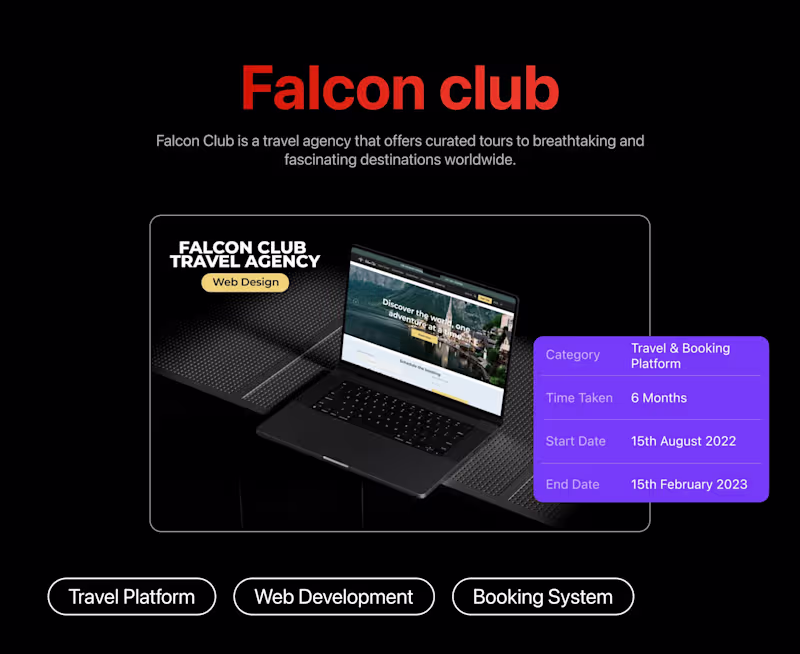 Cover image for Falcon Club – Travel & Booking Platform