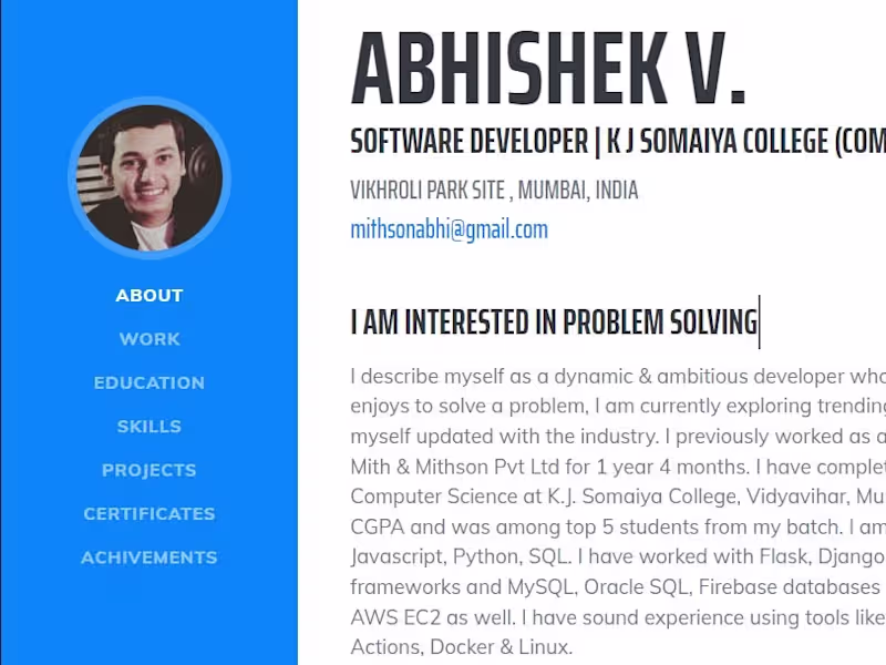 Cover image for Abhishek Vishwakarma