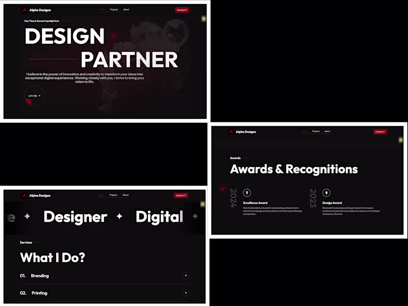 Cover image for Portfolio Website Development for Alpha Designs