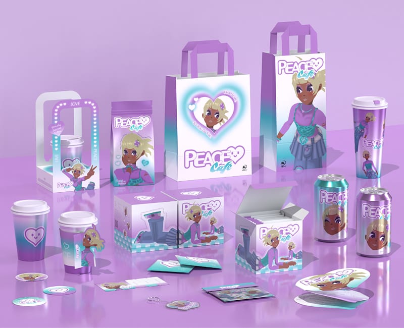 Cover image for Peace Cafe - Brand Identity & IP Character Design