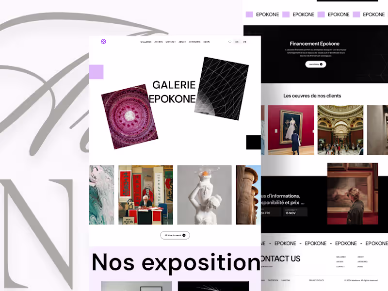 Cover image for Epokone Website - Elementor - WordPress