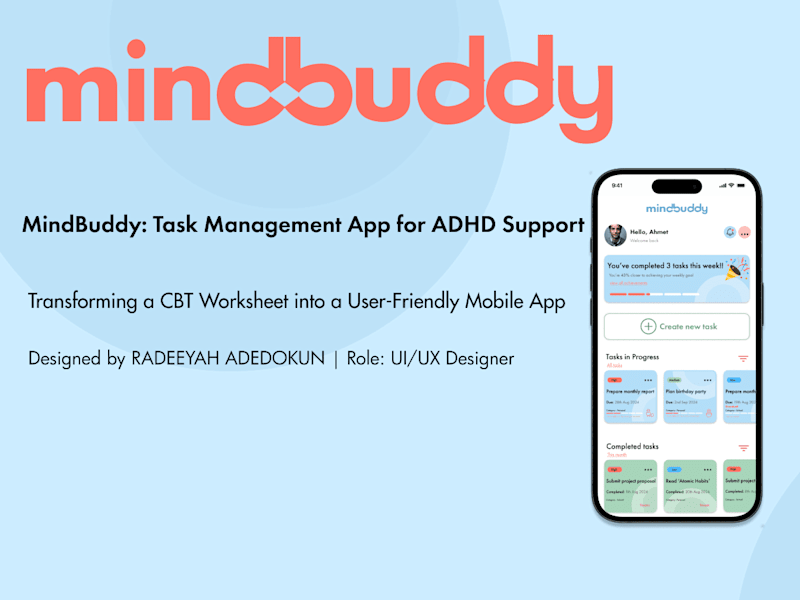 Cover image for MINDBUDDY - Turning a worksheet into screens 