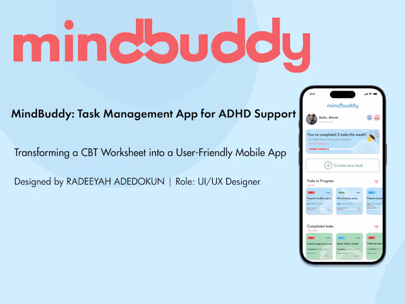 Cover image for MINDBUDDY - Turning a worksheet into screens 