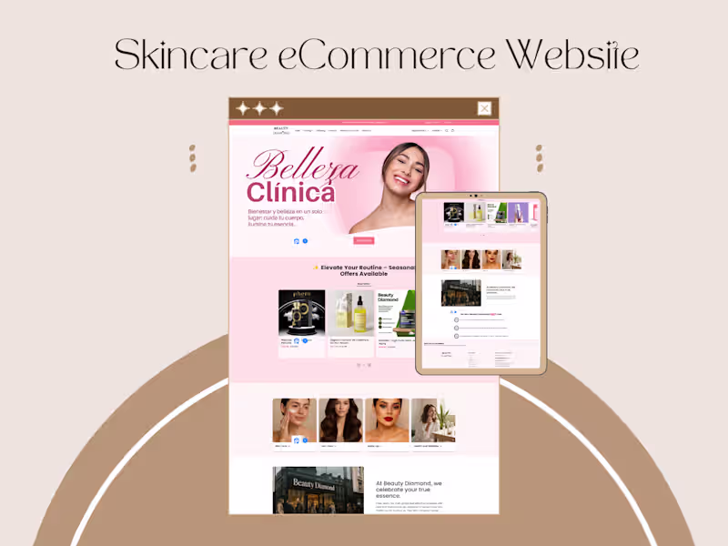 Cover image for Ecommerce Website For Skincare