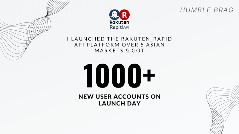 Cover image for I LAUNCHED THE RAKUTEN_RAPID API PLATFORM OVER 5 ASIAN MARKETS