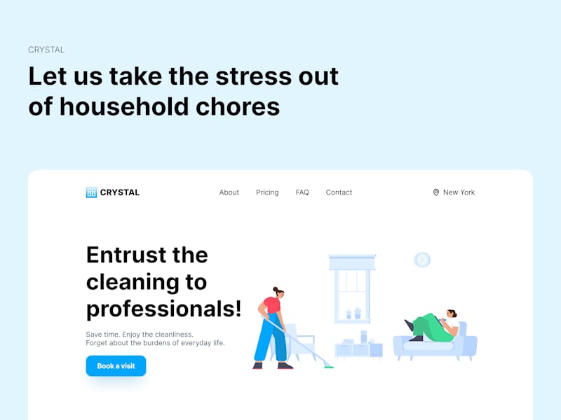Cover image for Crystal - cleaning service website