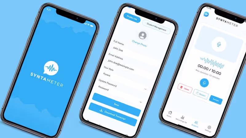 Cover image for Syntameter AI-Powered Speech & Language Assessment