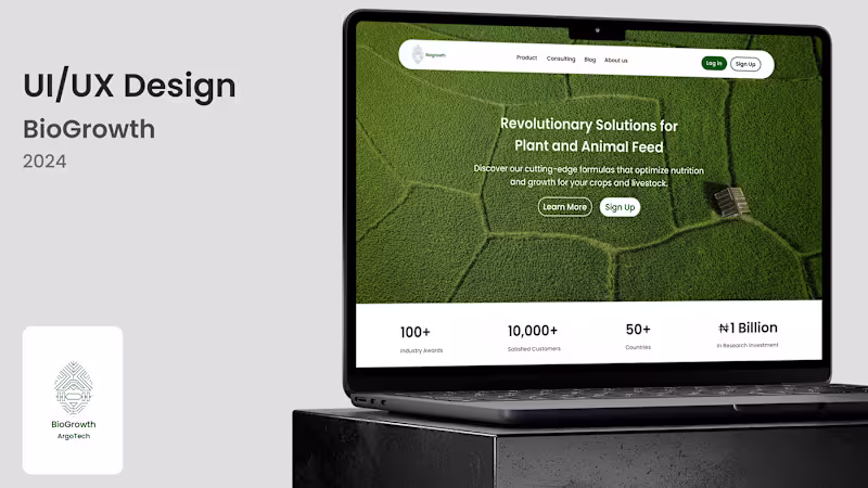 Cover image for BioGrowth Web Application 