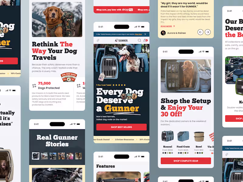 Cover image for Gunner: E-commerce Web Design