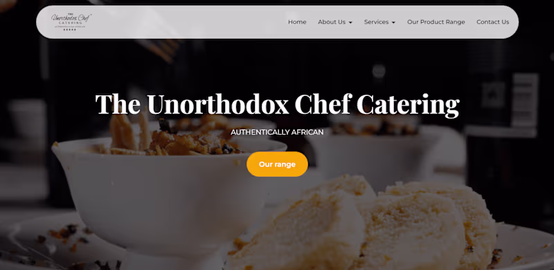 Cover image for The Unorthodox Chef Catering Website