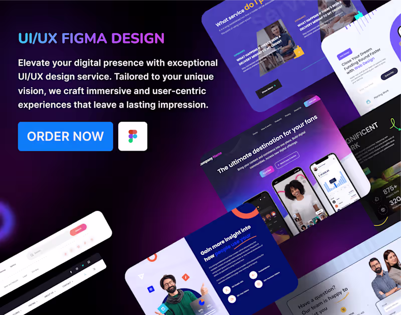 Cover image for UI/UX Figma Design for Web and App