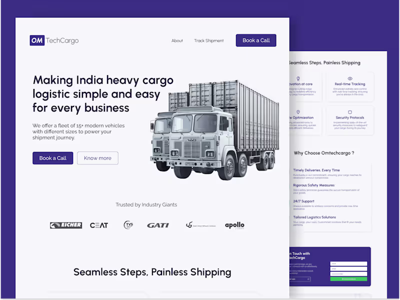 Cover image for OMTechCargo Web Design