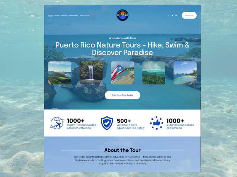 Cover image for Project: Squarespace Website Design Client: Puerto Rico Natu...