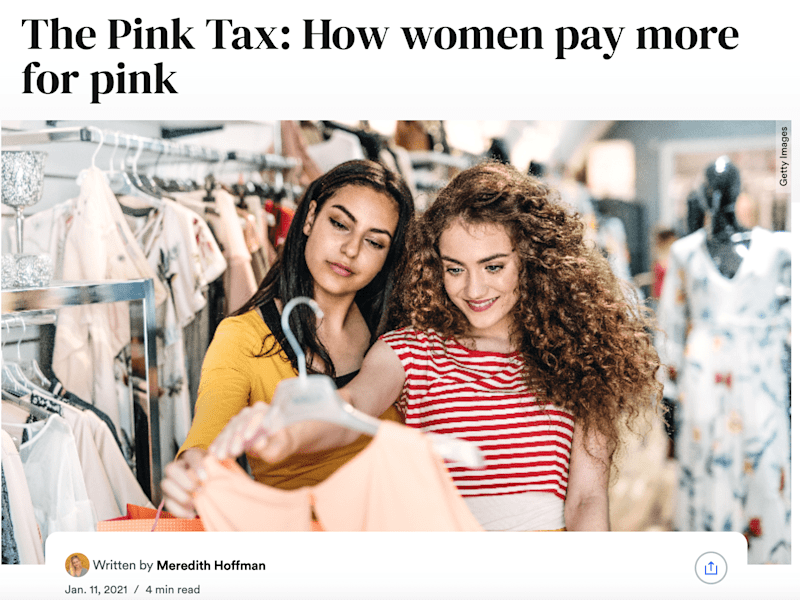 Cover image for The Pink Tax: How Women Pay More for Pink | Bankrate
