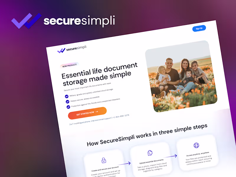 Cover image for Secure Document Storage Platform Design for SecureSimpli