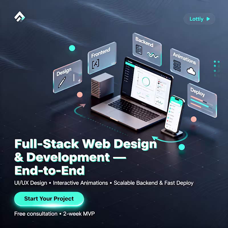 Cover image for Full stack Website End-to-End 