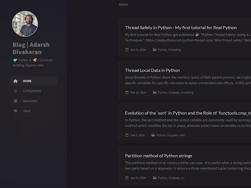 Cover image for Python Tech Blog