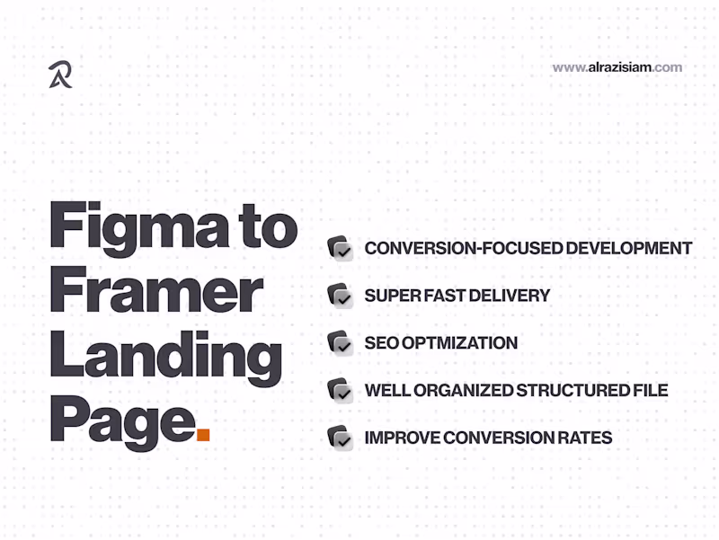 Cover image for Figma to Framer Landing Page Development