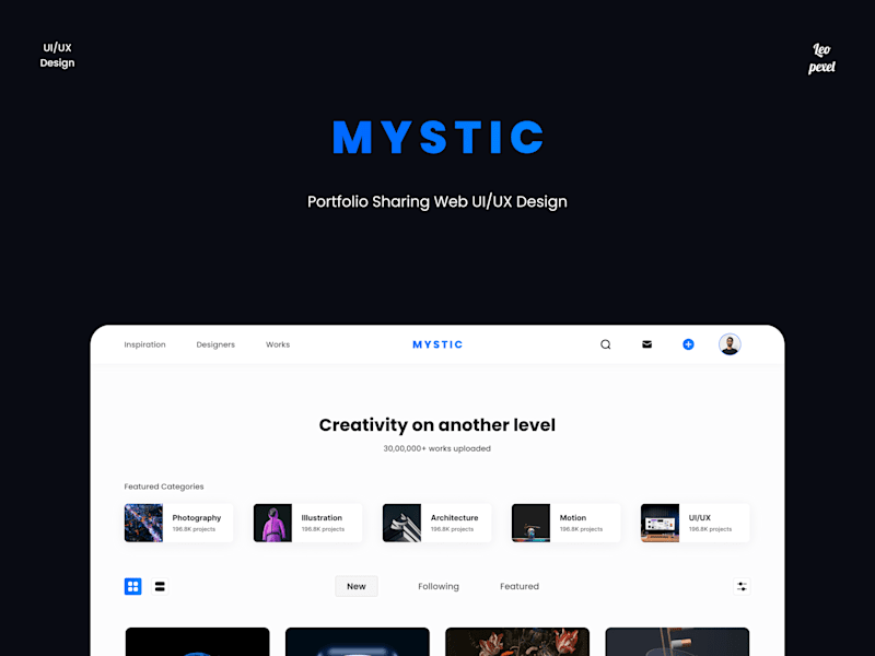 Cover image for Mystic - Portfolio website UI/UX