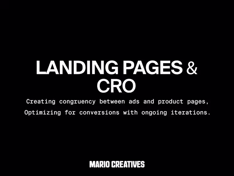 Cover image for Conversion-Focused Landing Pages & CRO for E-commerce/DTC