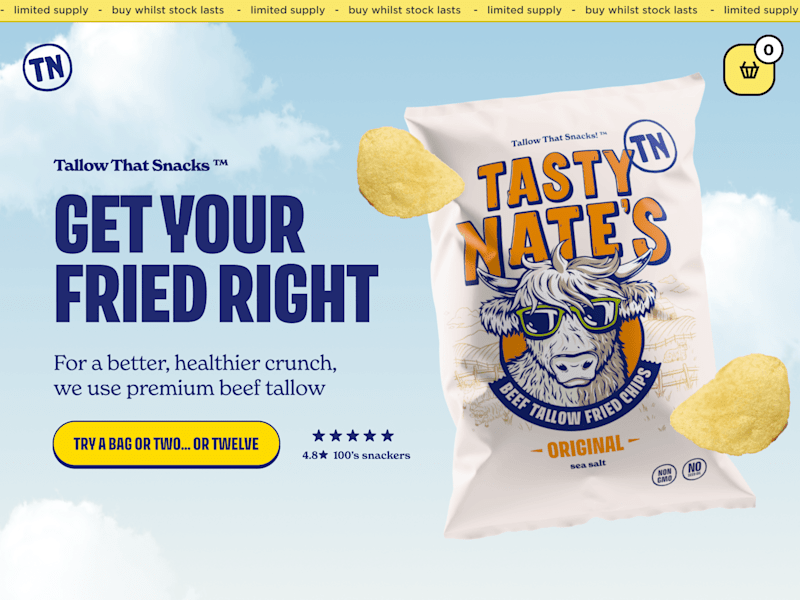 Cover image for Headless Shopify Store Design & Development for Tasty Nate's
