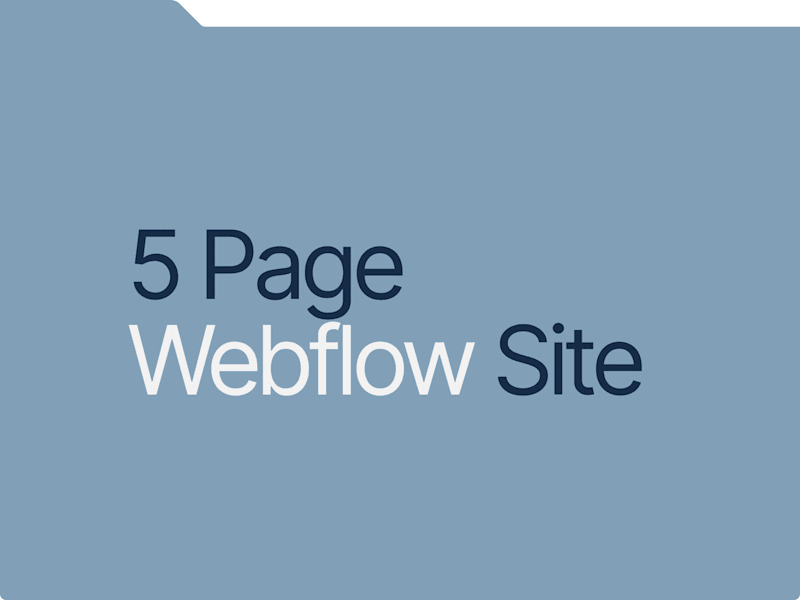Cover image for 5 Page Webflow Site