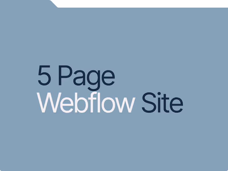 Cover image for 5 Page Webflow Site