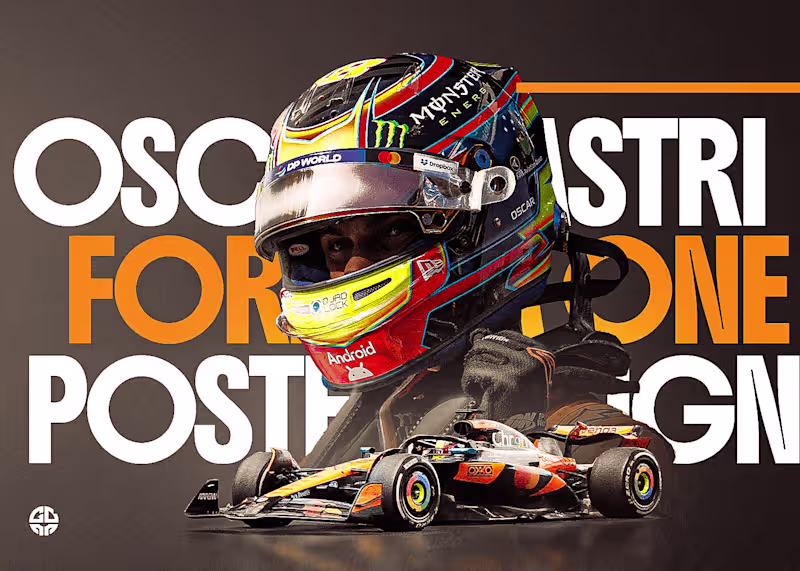 Cover image for F1 Poster Design | McLaren's Oscar Piastri Chinese GP