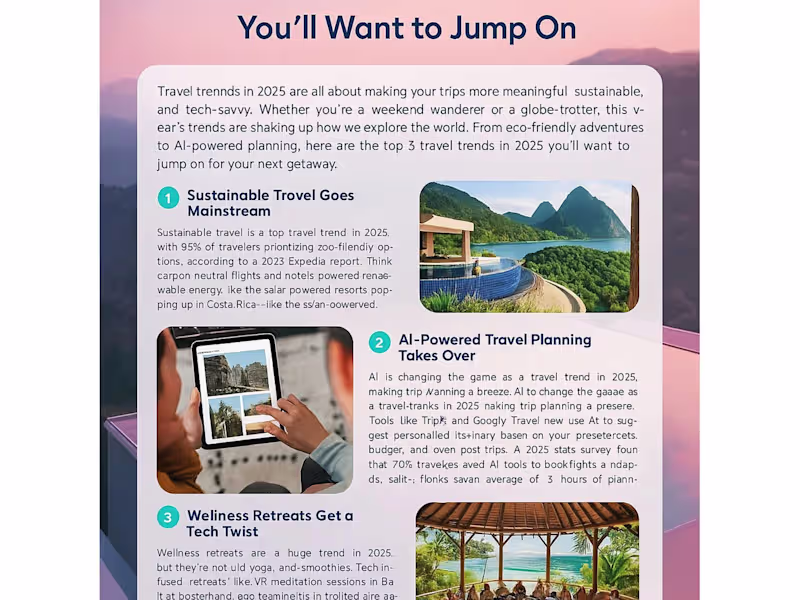 Cover image for SEO Blog with Visual Design – Travel Trends 2025