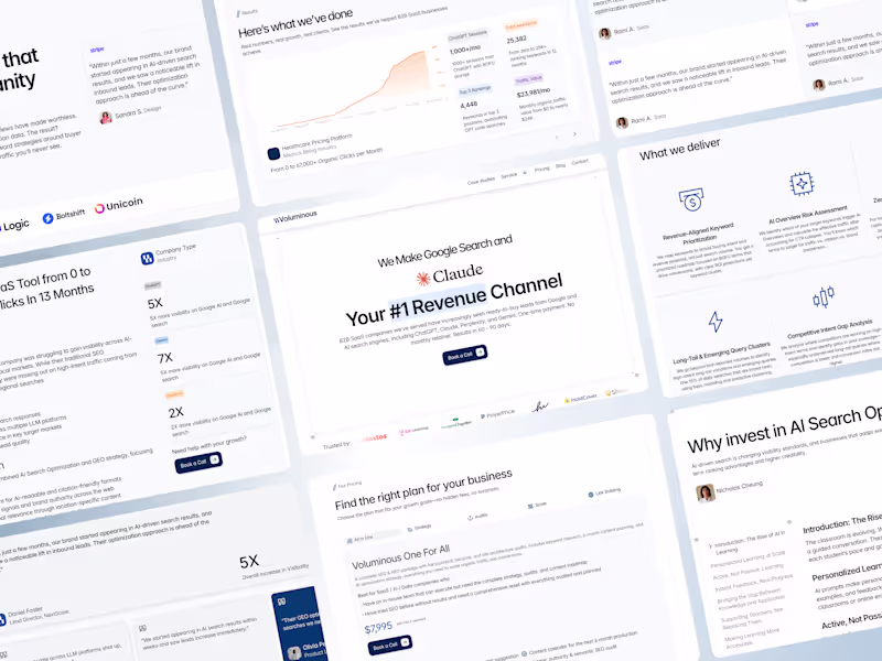Cover image for Voluminous Website ( design + development )