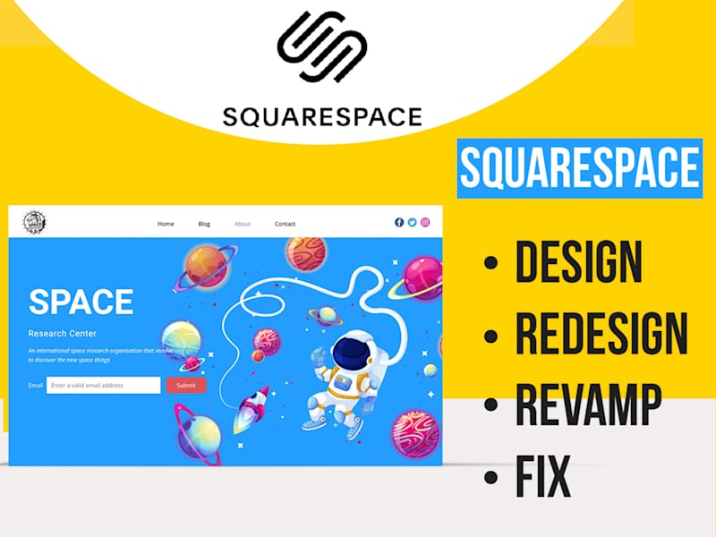 Cover image for I will design and develop a squarespace website