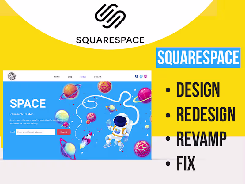 Cover image for I will design and develop a squarespace website