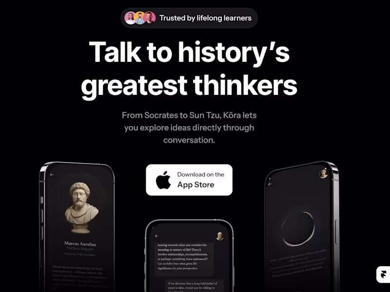 Cover image for Kōra – Conversational AI Philosophy App