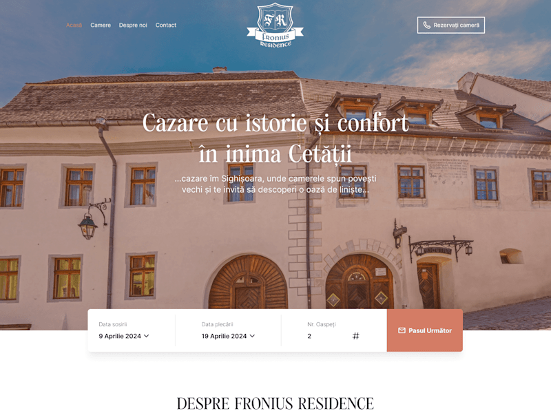 Cover image for Fronius Residence - Business website Design and Development