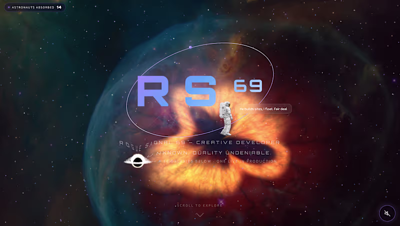 Cover image for A Three.js portfolio built as