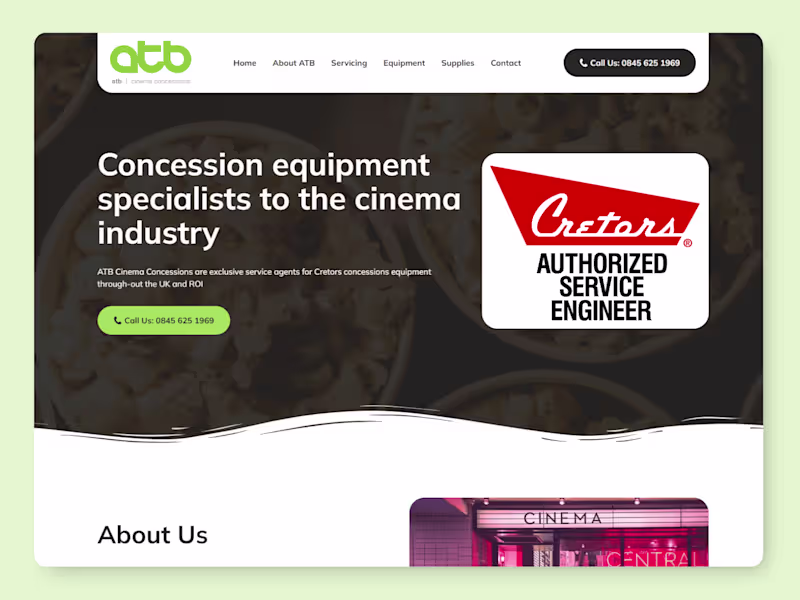 Cover image for Design and Development of ATB Cinema Concessions Website
