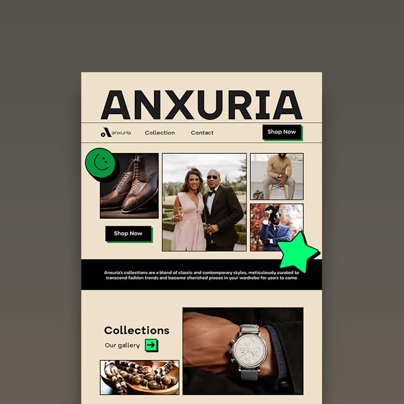 Cover image for Anxuria Fashion website