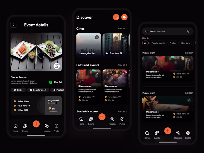 Cover image for Professional Meetups App UXUI Design