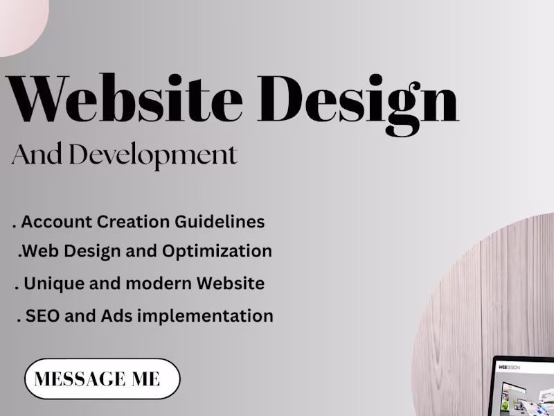 Cover image for I will design an eye catching website for you