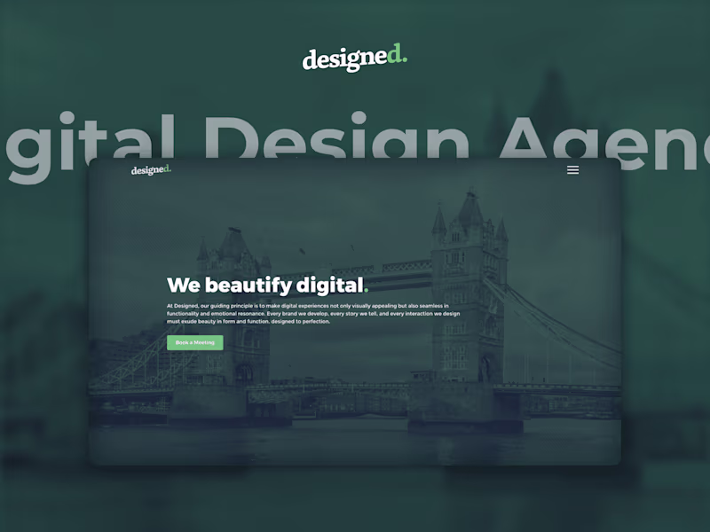 Cover image for Designed Agency Website