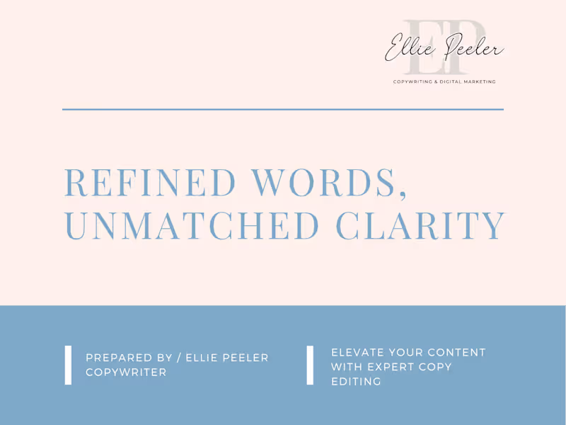 Cover image for Elevate Your Words: Expert Copy Editing for Impactful Messaging