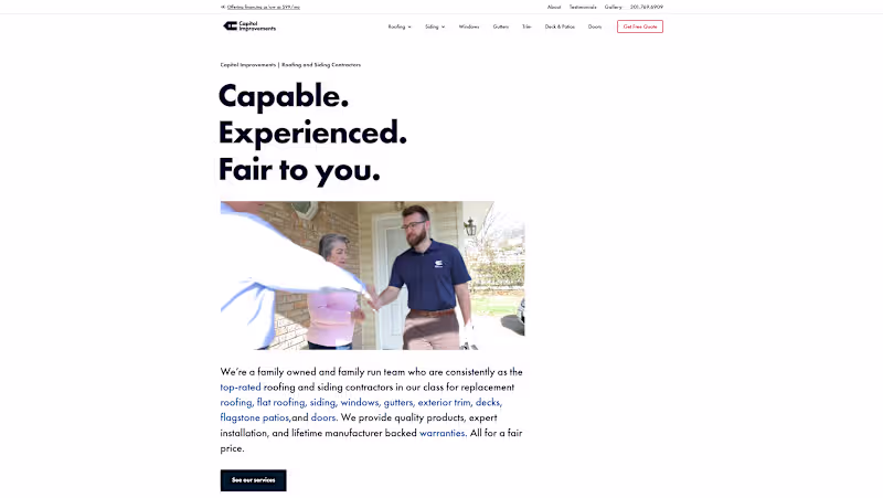 Cover image for Home Improvement Contractor Website