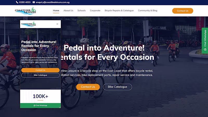 Cover image for East Coast Park Bicycle Rental Shop | Coastline Leisure