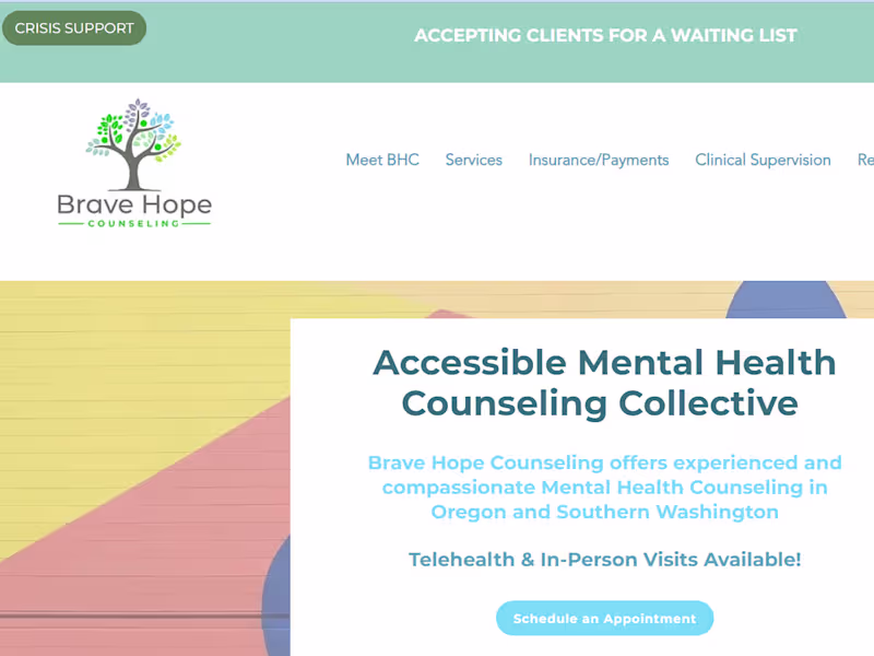 Cover image for Multilingual Mental Health Practice Website
