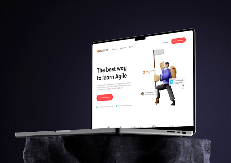 Cover image for CrestLearn | Brand Identity, UI/UX Design
