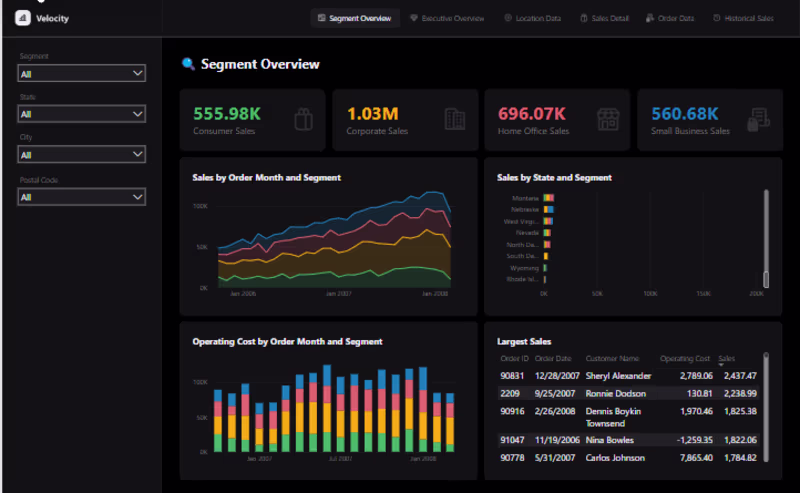 Cover image for The Sales Segment Performance Dashboard