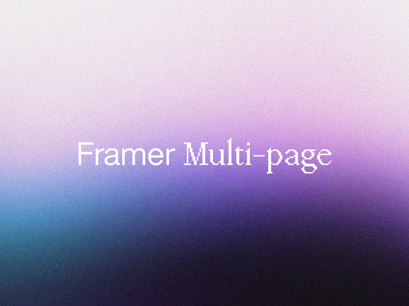 Cover image for Framer Multipage