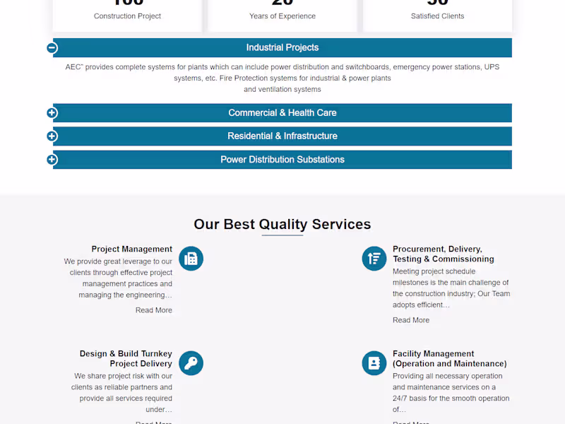 Cover image for Construction Company WordPress website